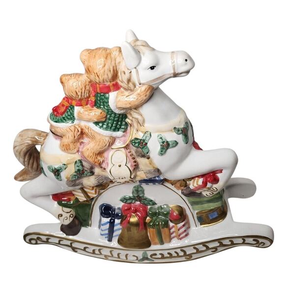 Beals Musial Rocking Horse Palais Royal Stage Christmas Bears in original box - Picture 7 of 16